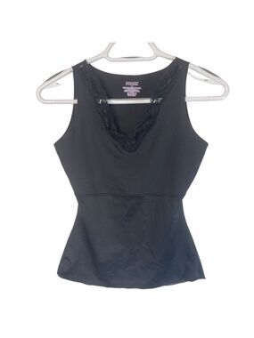 SPANX Lace Tank Shapewear Small Black Sculpting Layer Corewear Slim Fit Top